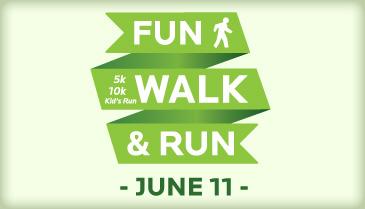 fun, walk, run logo